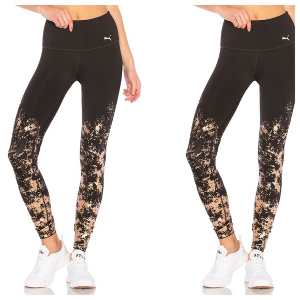 Puma gold shimmer leggings